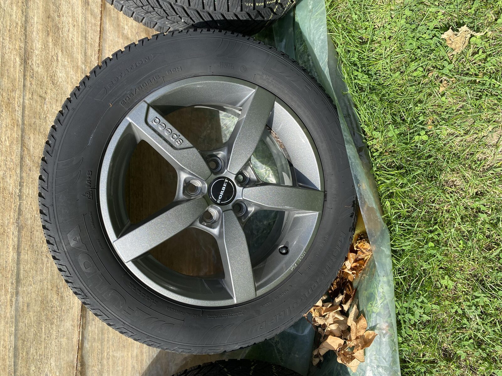 Jante aliaj Borbet 5x108 R16, et 45, anvelope 205/60/r16 M+S