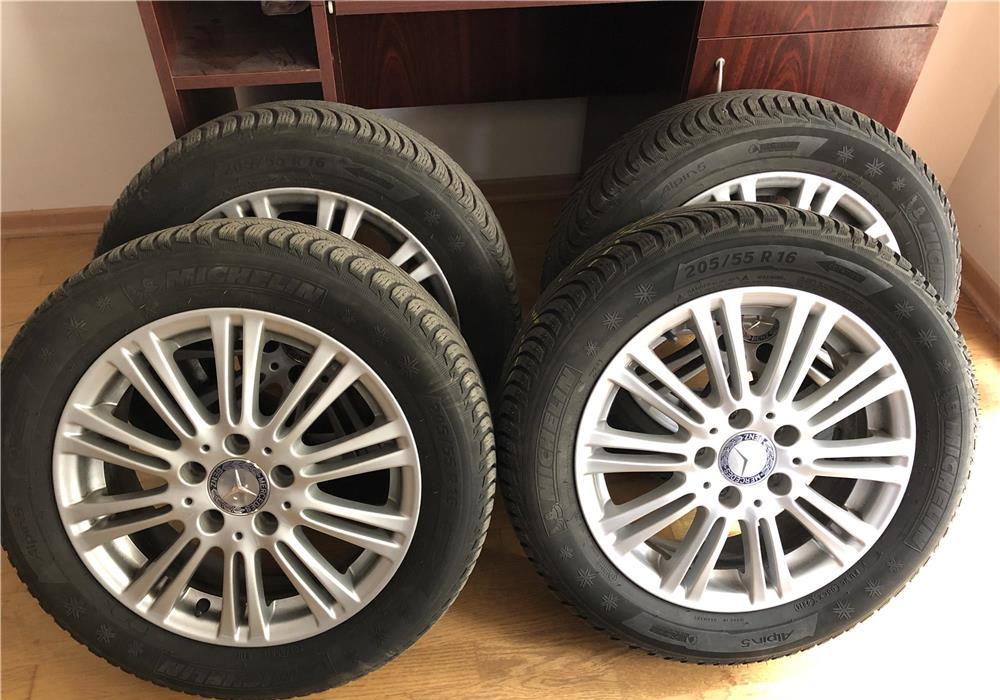 Jante Mercedes A classe + antifurturi Mercedes + anvelope Michelin iarna NOI