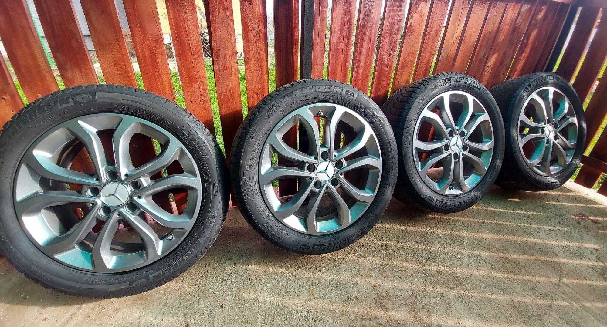 Jante Originale Mercedes Benz C Class w205 R17 plus anvelope vară