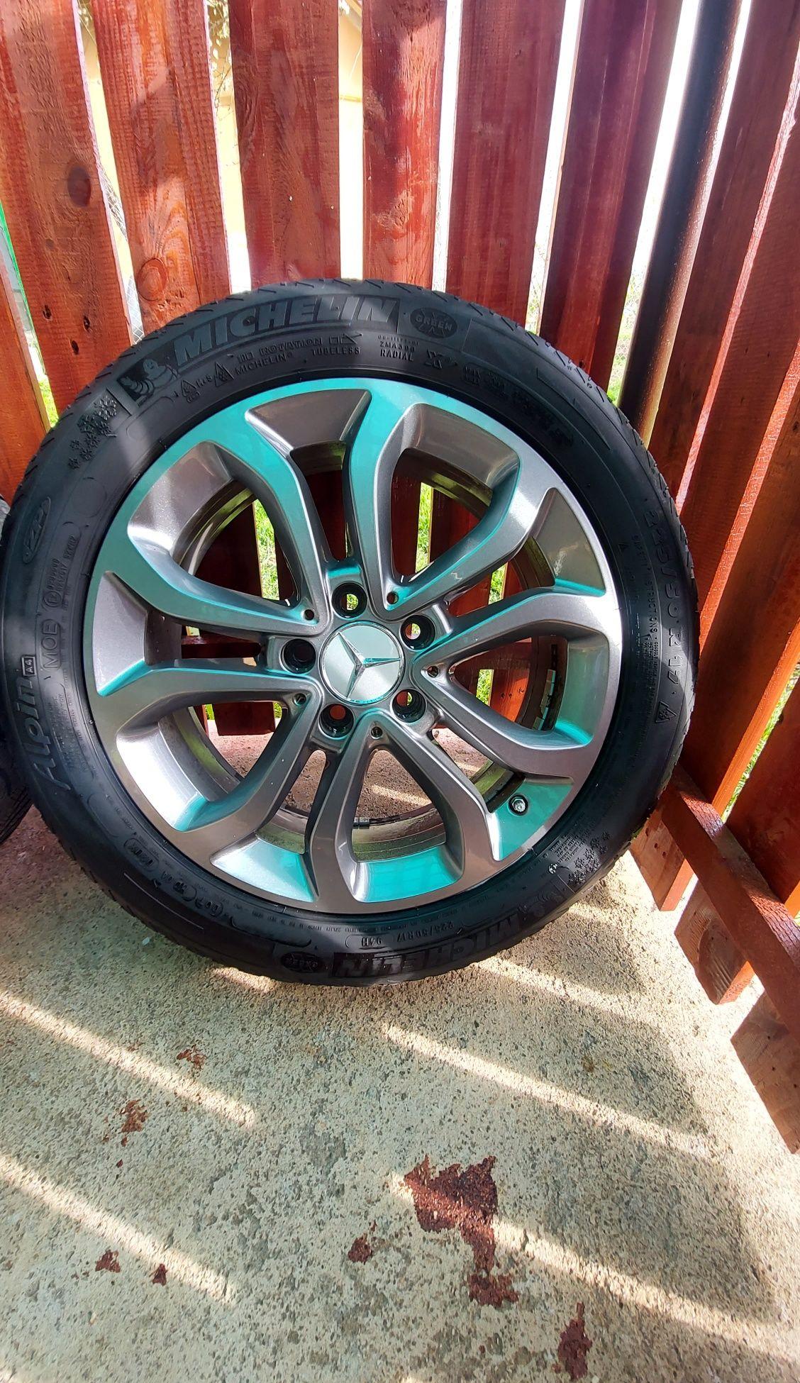 Jante Originale Mercedes Benz C Class w205 R17 plus anvelope vară