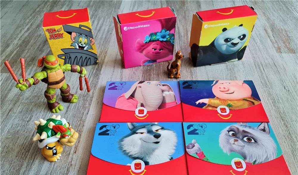 Jucării de la McDonalds, Sing, Mario, TMNT și Scooby-Doo
