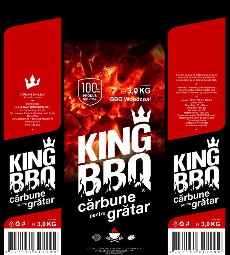 KING BBQ - Carbune pentru gratar - Marca Inregistrata