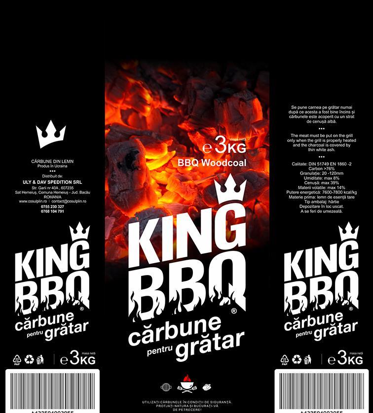 KING BBQ - Carbune pentru gratar - Marca Inregistrata
