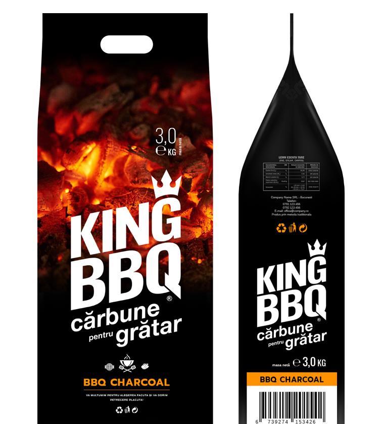 KING BBQ - Carbune pentru gratar - Marca Inregistrata