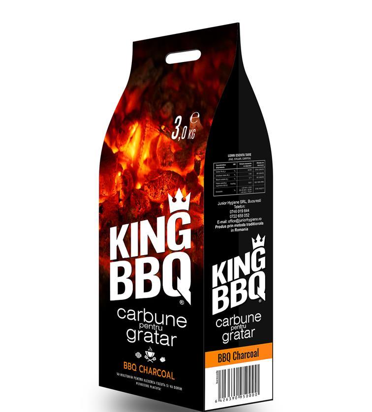 KING BBQ - Carbune pentru gratar - Marca Inregistrata
