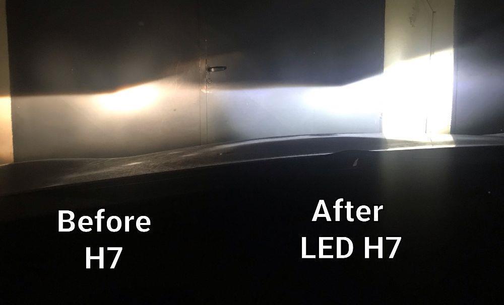 Kit Bec Becuri LED H7 50w 6000k 12v 24v far faruri faza scurta lunga