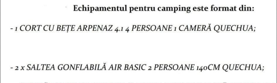 Kit camping 4 persoane Quechua cu saltele si pompa