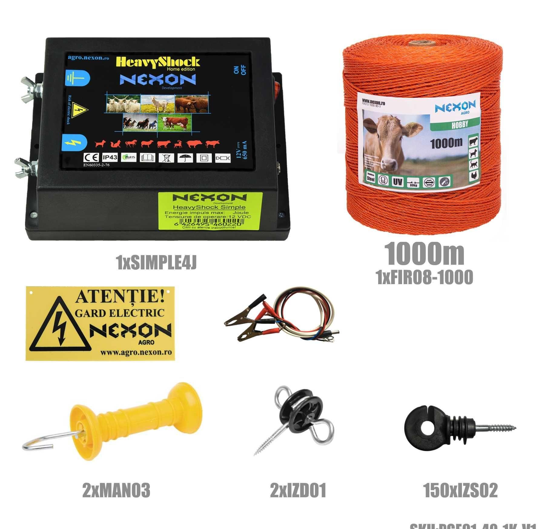 Kit gard electric NEXON HeavyShock Simple 12V , 1000m