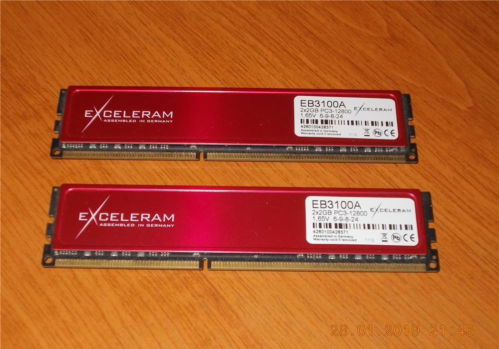 Kit Memorii DDR3 Excelram 2 module de 2 Gb.