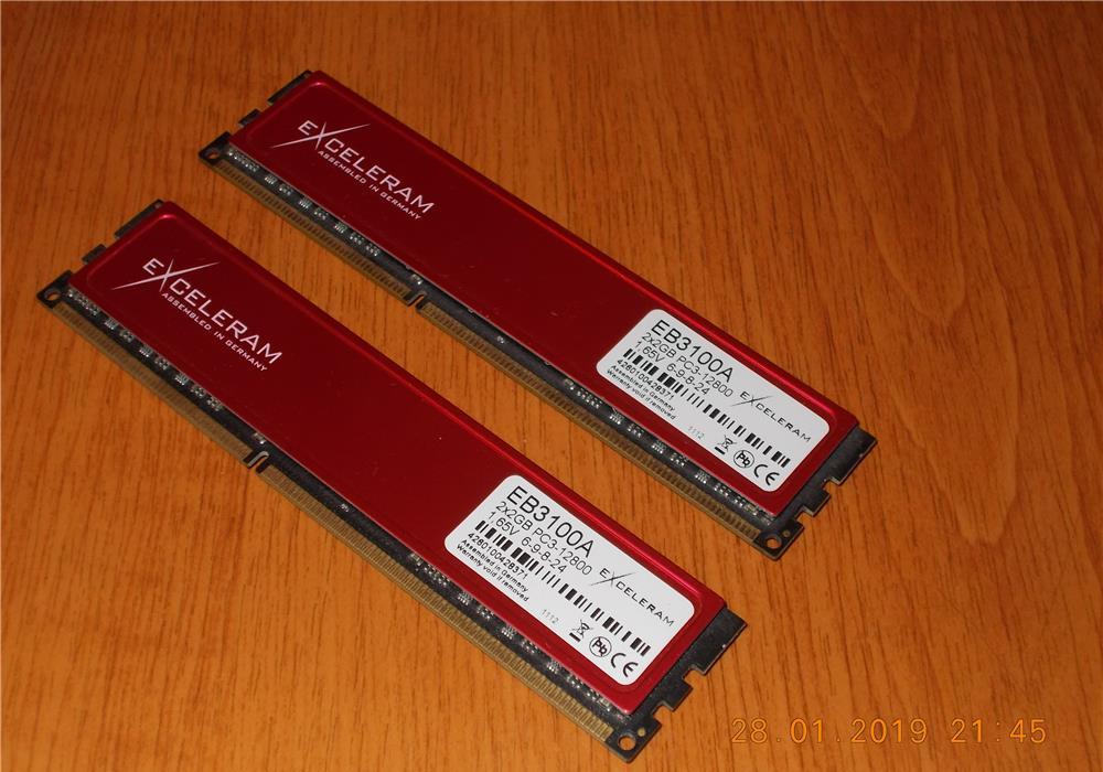 Kit Memorii DDR3 Excelram 2 module de 2 Gb.