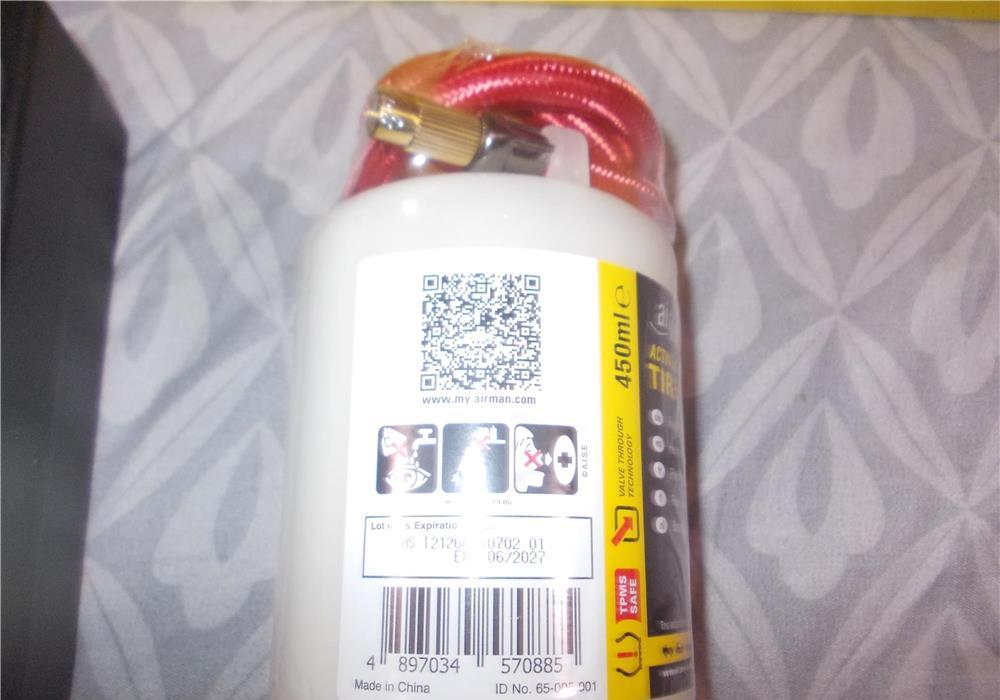 Kit reparatie pana auto compresor + spuma etanșare 450ml Airman ResQ Tire Repair anvelope cauciucuri