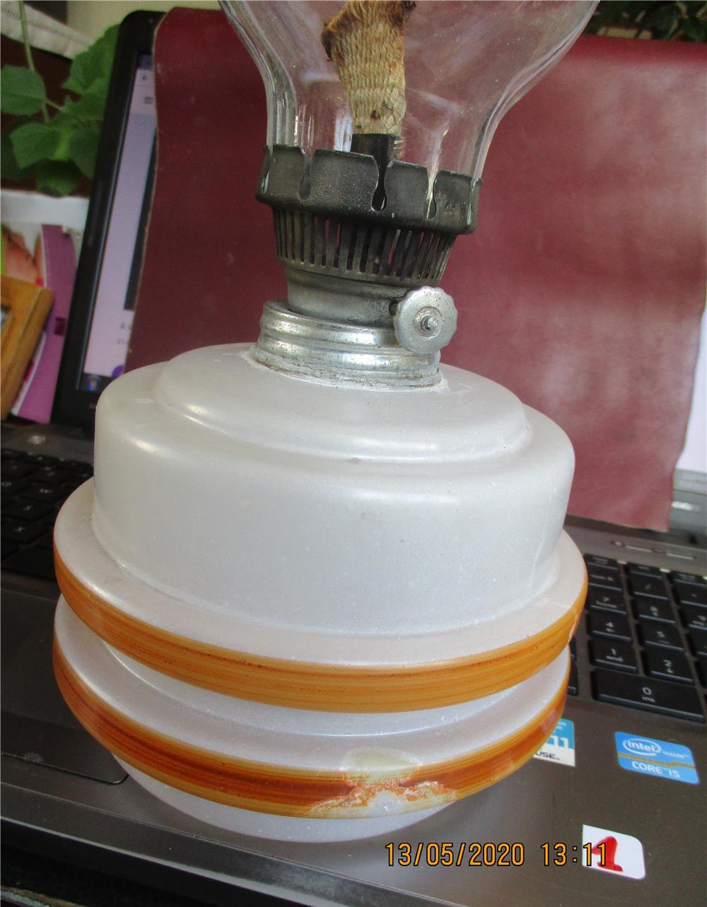 lampa gaz cu sticla gravata
