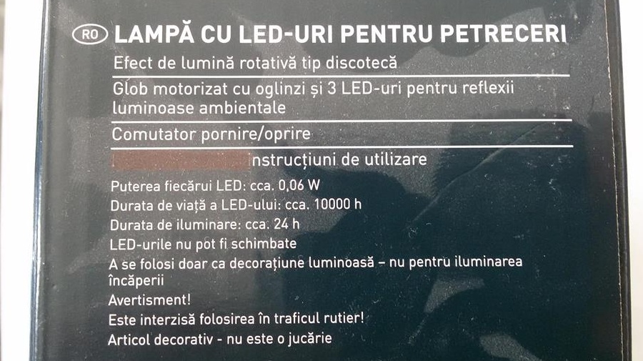 Lampa petreceri