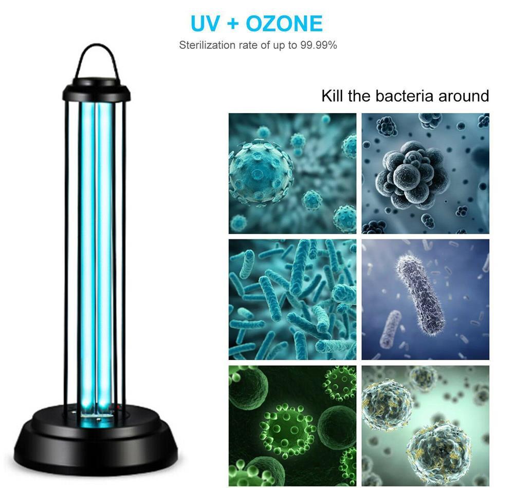 Lampa UVC germicida + emisie OZON anti bacterii, virusi, acarieni