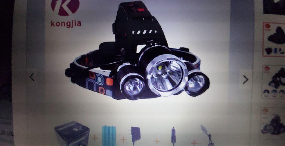 Lanterna de cap cu 3 spoturi
