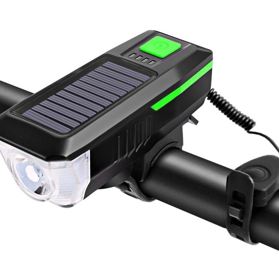 Lanterna LED cu panou solar pentru bicicleta/trotineta