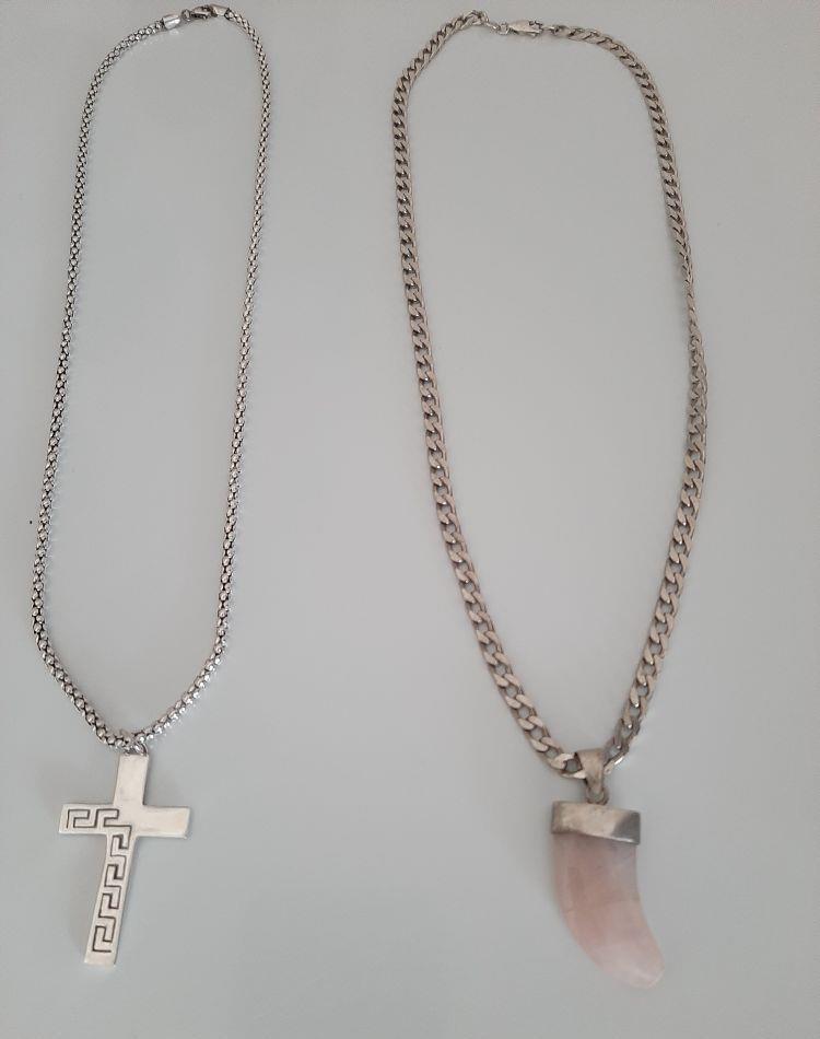 Lanțuri argint cu cruciulita și pendativ