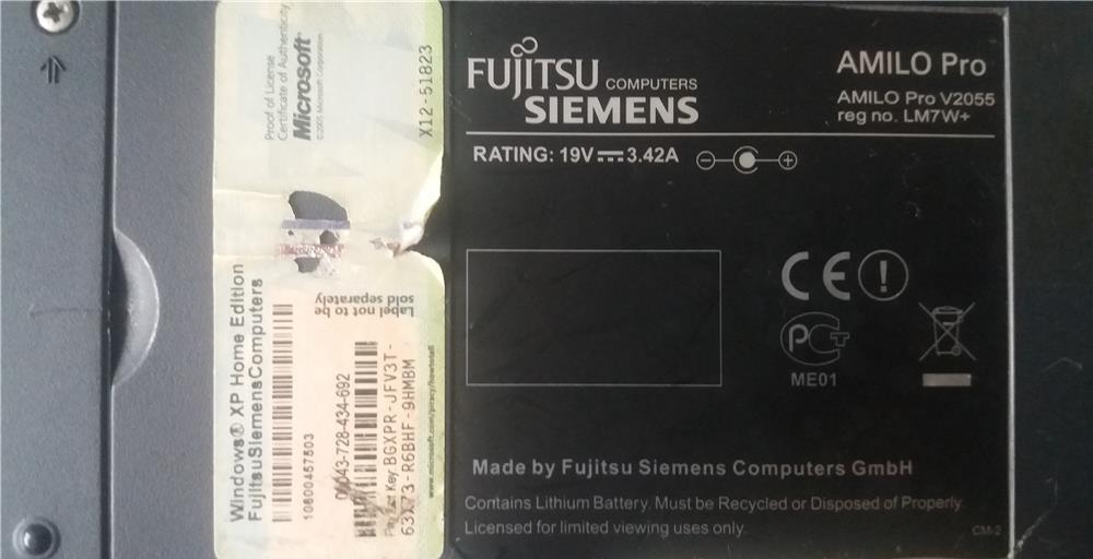 laptop fujitsu siemens