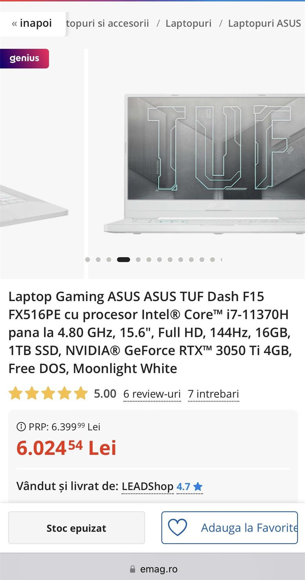 Laptop gaming ASUS