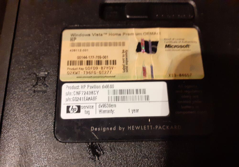Laptop hp dv 9600 pt reparat