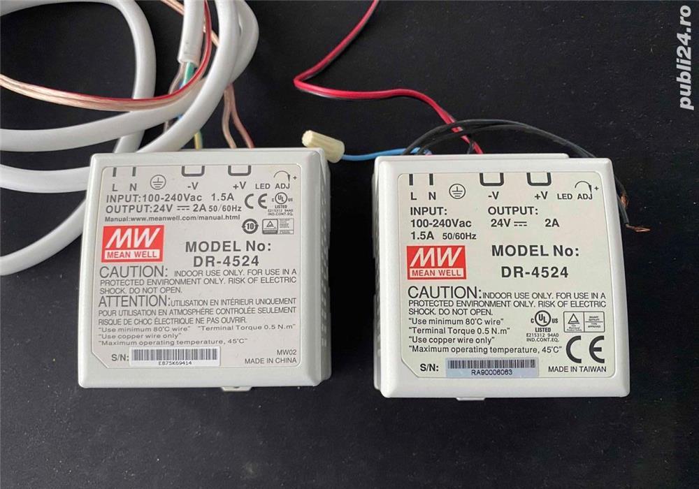 Lot surse de tensiune MeanWell DR-4524 24V 2A