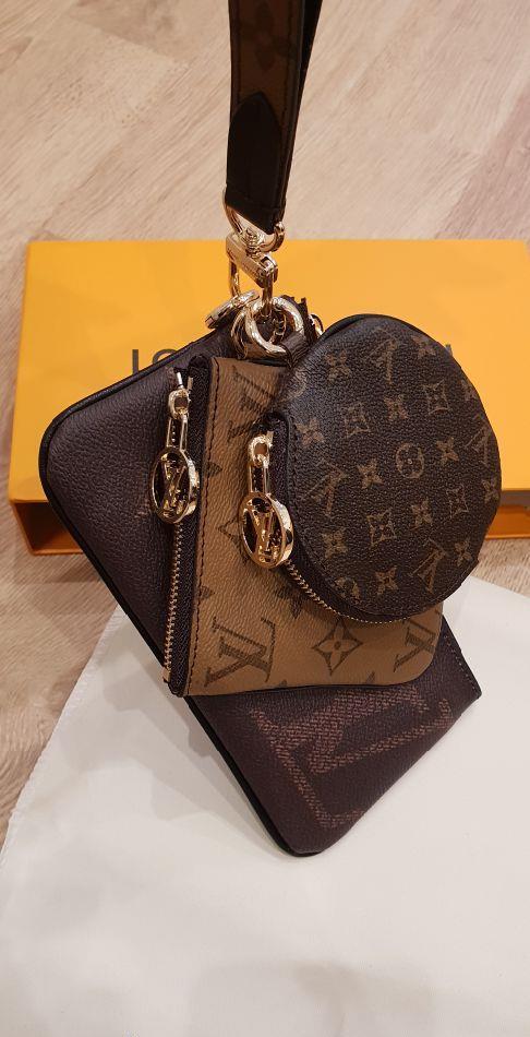 Louis Vuitton trio pouch portofel geanta portfard