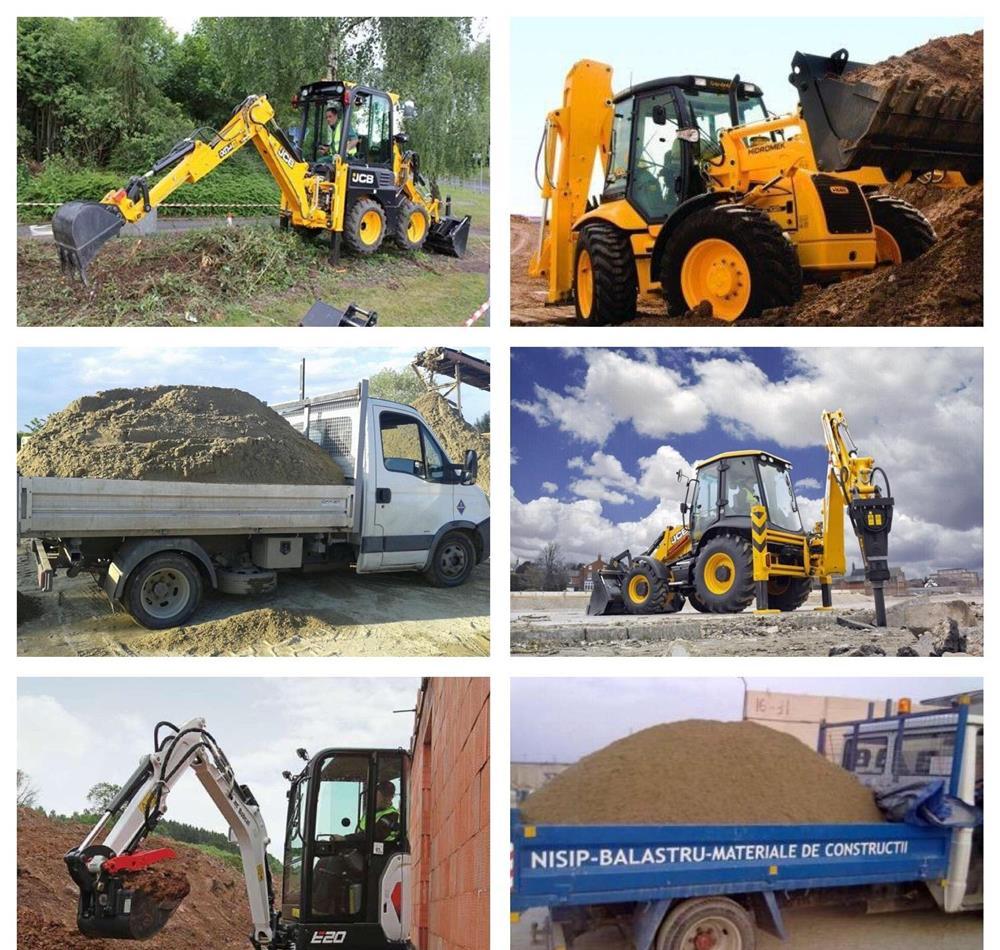 Lucrari buldoexcavator , inchiriez excavator , Bobcat ,stivuitor , camioneata , moloz , transport