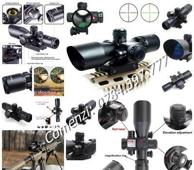 Luneta cu lumina laser 2,5 10X40 pusca vanatoare arma aer comprimat pistol airsoft arbaleta spionaj