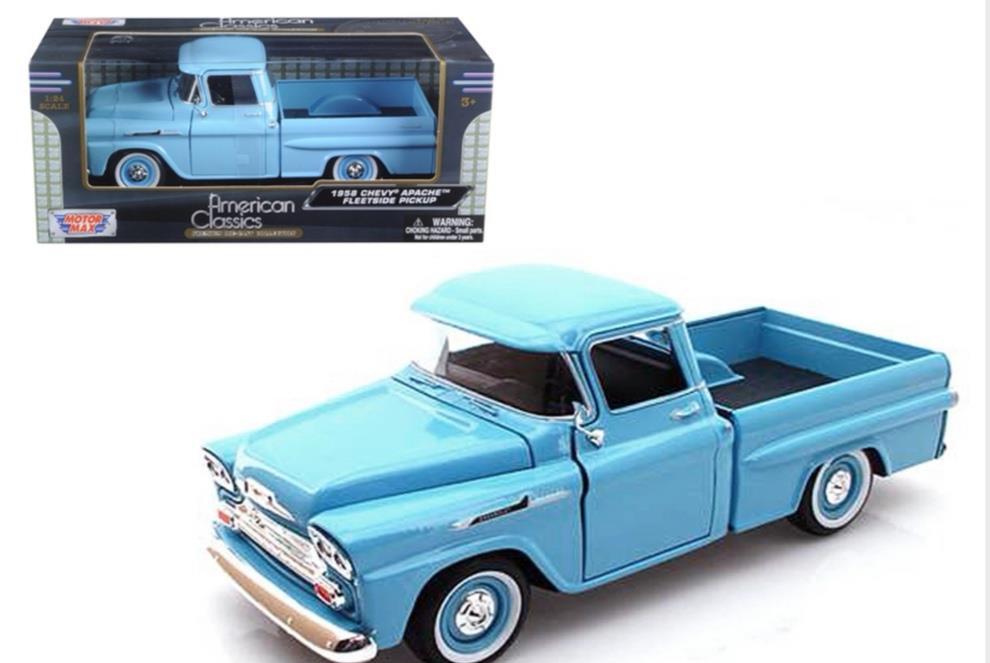 Macheta metalica 1:24 Chevy Apache Pickup, producator Motormax
