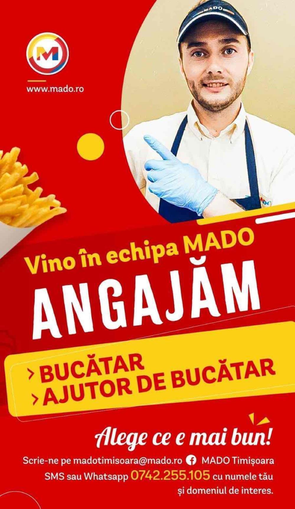 Mado Timișoara angajează !!