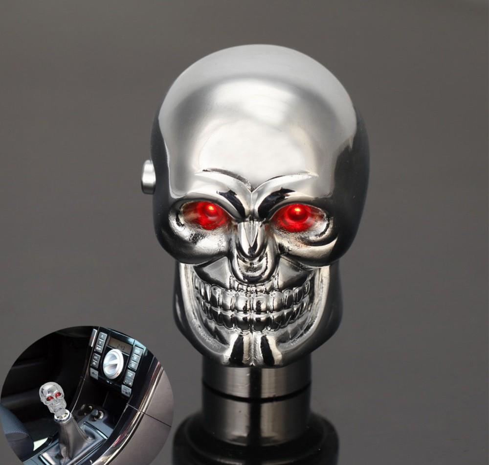 Maner nuca schimbator de viteza masina auto Skull LED cap de mort UniversalFit +CADOU!