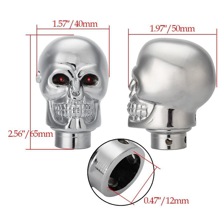 Maner nuca schimbator de viteza masina auto Skull LED cap de mort UniversalFit +CADOU!