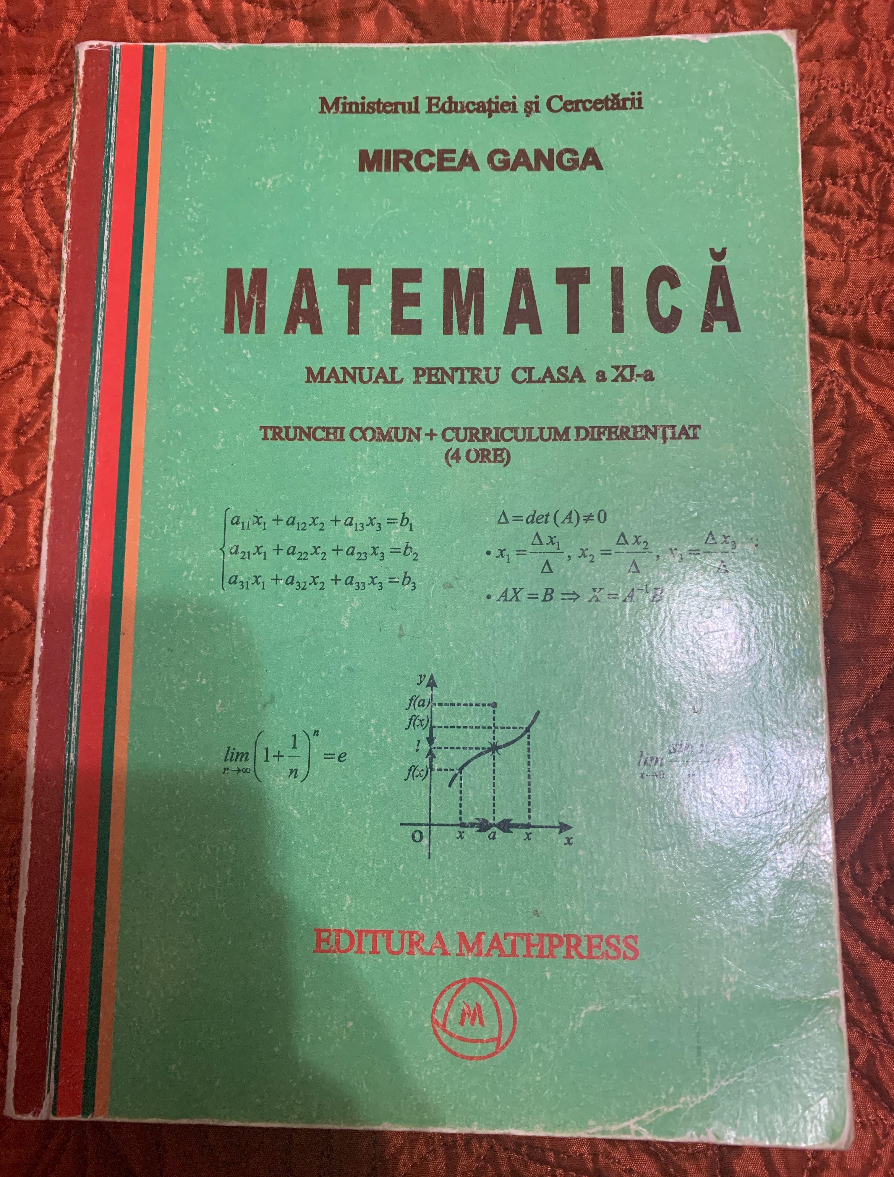 Manual clasa a XI-a matematica Ganga