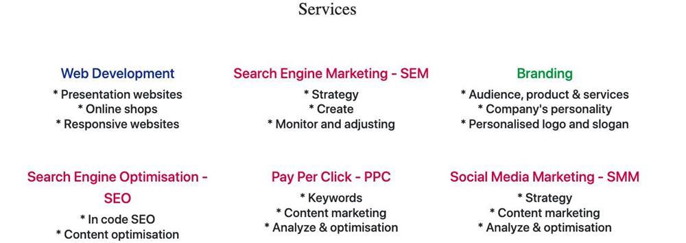Marketing digital & web development