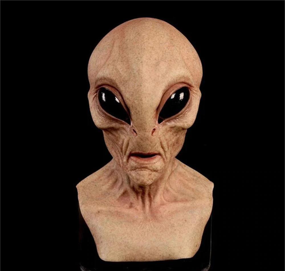 Masca extraterestru Alien infricosatoare din latex party Halloween petrecere horror +CADOU!