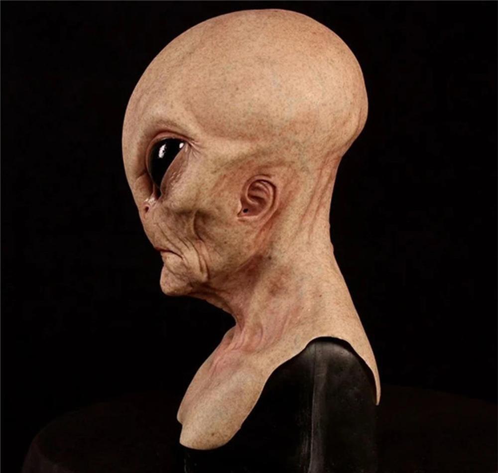 Masca extraterestru Alien infricosatoare din latex party Halloween petrecere horror +CADOU!