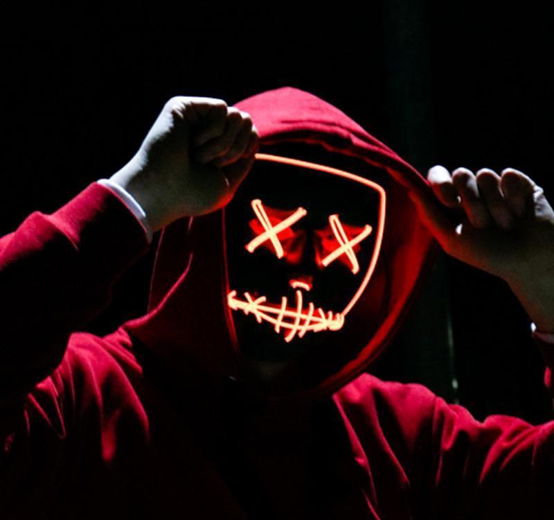 Masca lumina led UNTOLD The Purge Noaptea Judecatii Halloween +CADOU!