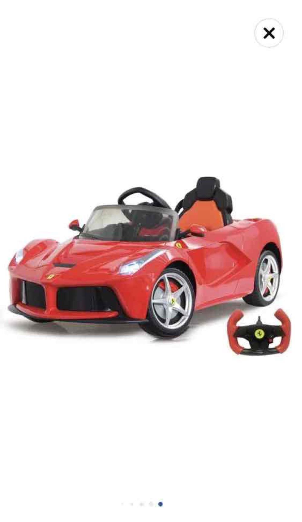 mașinuță electrică copii Ferrari roșie cu telecomandă la control