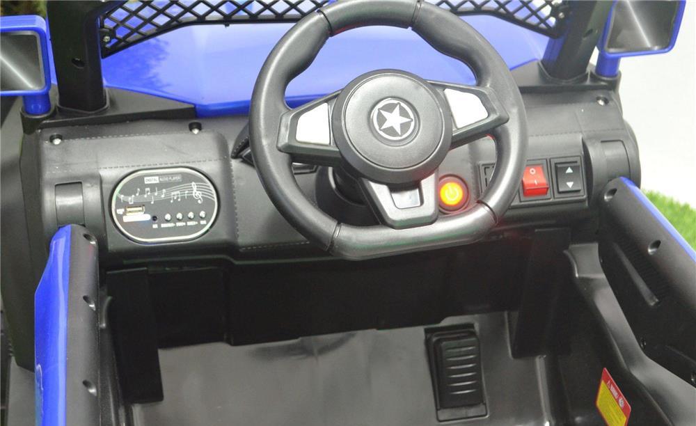 Masinuta electrica pentru copii BJF-119A 4x4 cu Scaun tapitat #Albastru