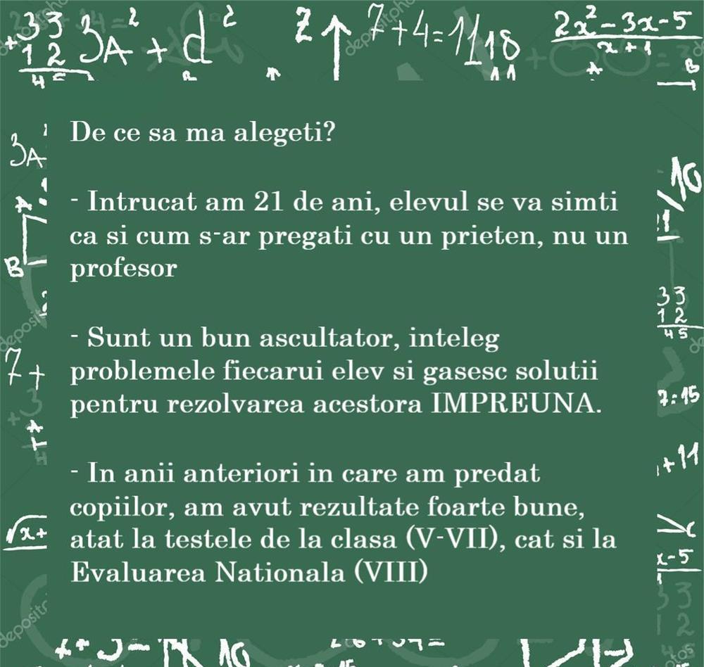 Meditatii Matematica Gimanziu: Sa descoperim Algebra si Geometria!