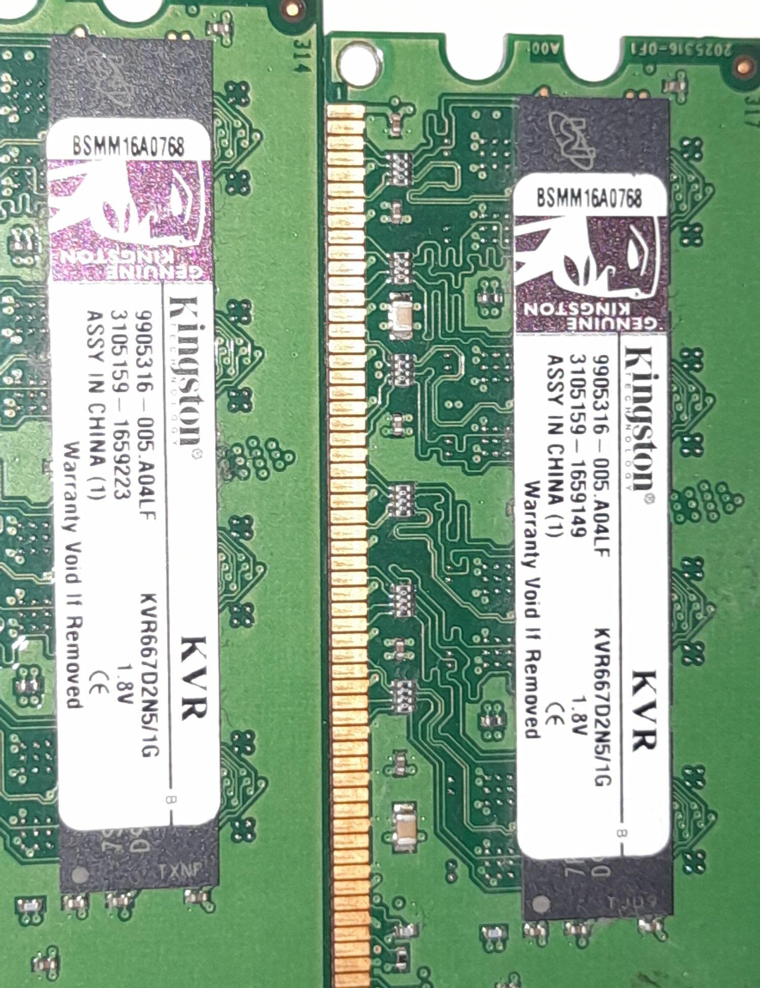Memorie kingston DDR2 800mhz 1Gb × 2