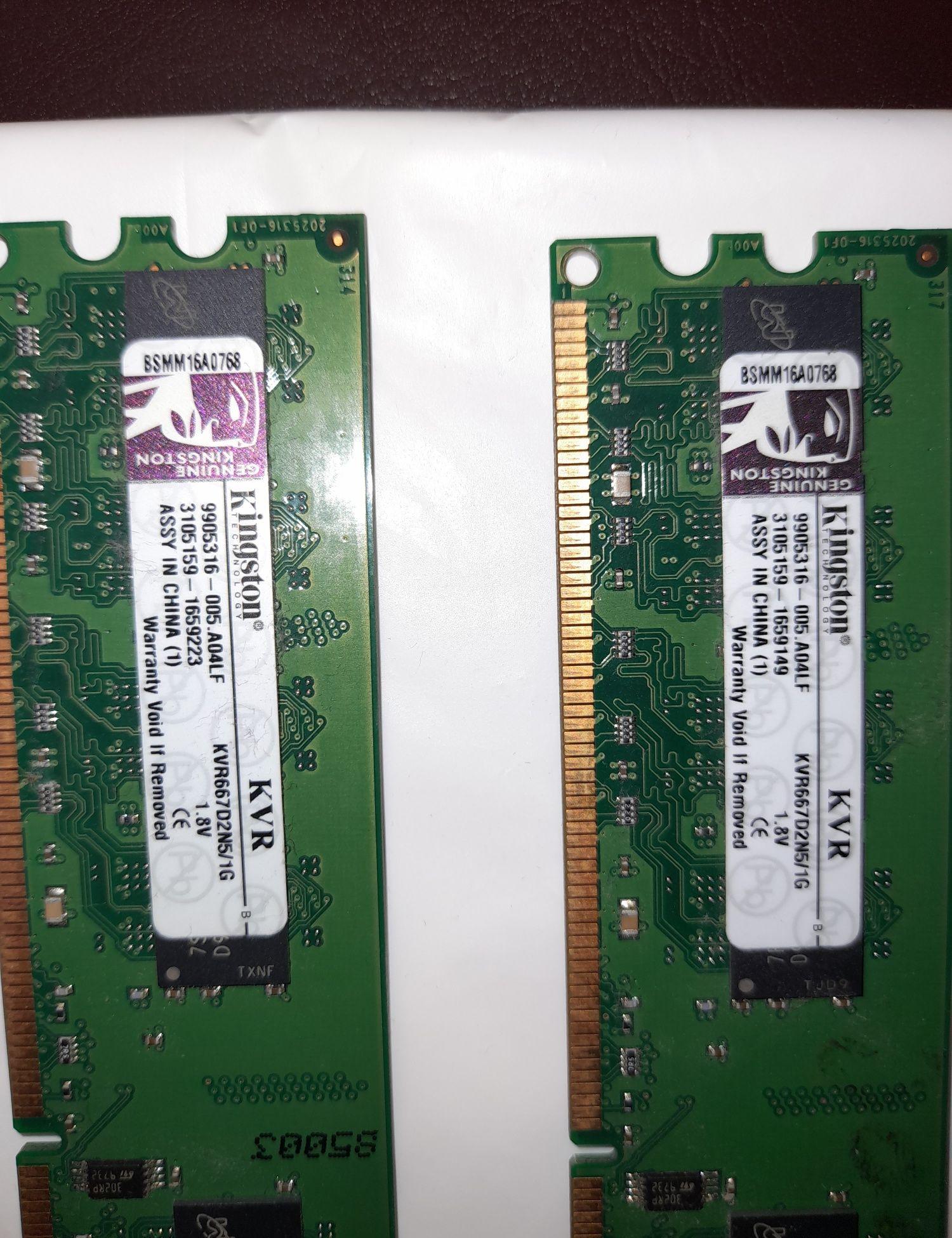 Memorie kingston DDR2 800mhz 1Gb × 2