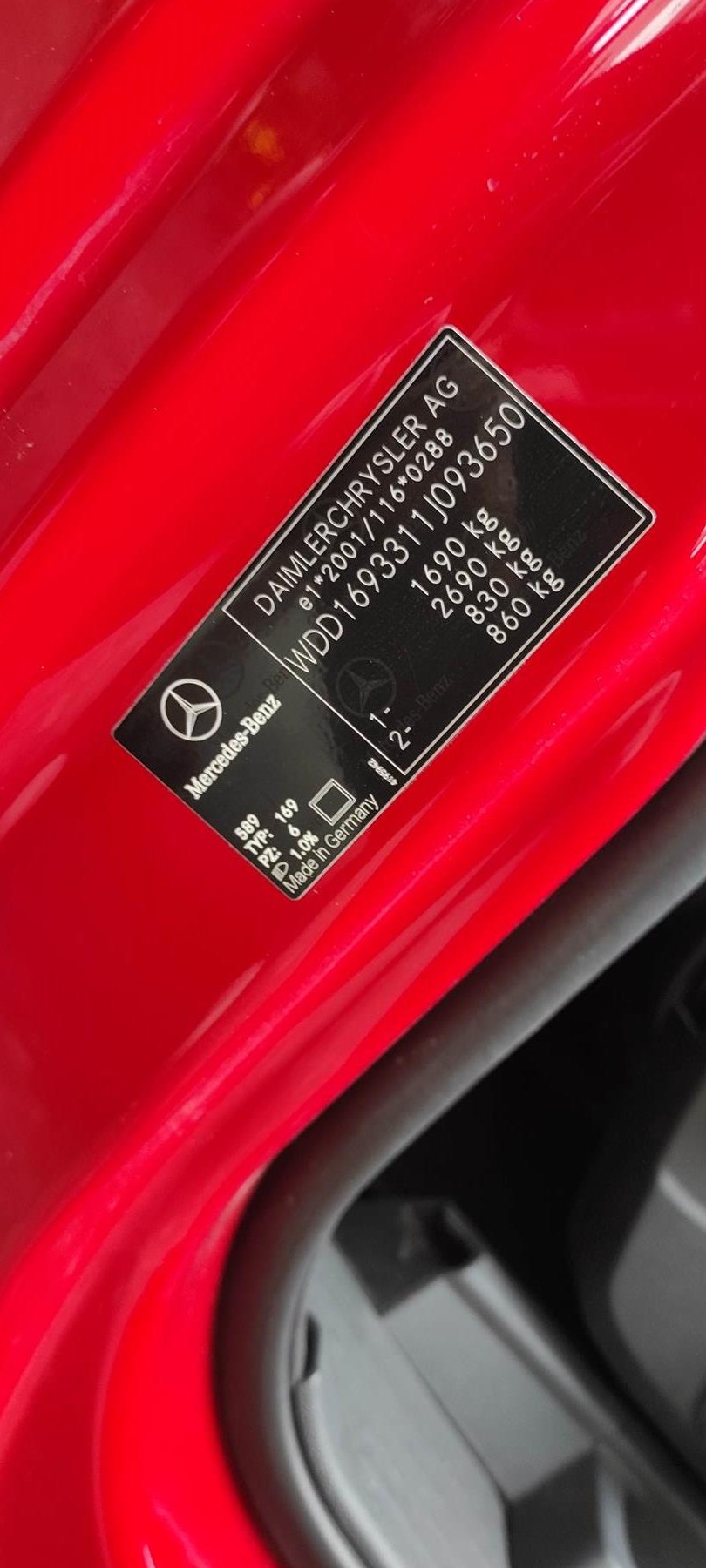 Mercedes A Klass 150 IMPORT DE carte service