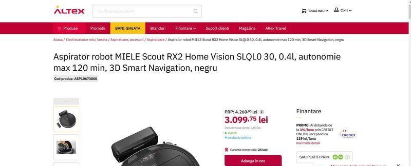Miele Scout RX 2 Home Vision NOU SIGILAT