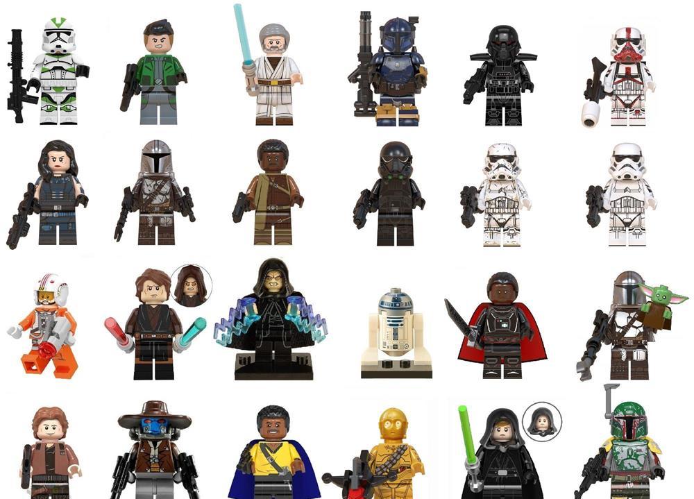 minifigurine tip lego star wars stormtrooper anakin han solo obi wan luke mandalorian c-3po lando