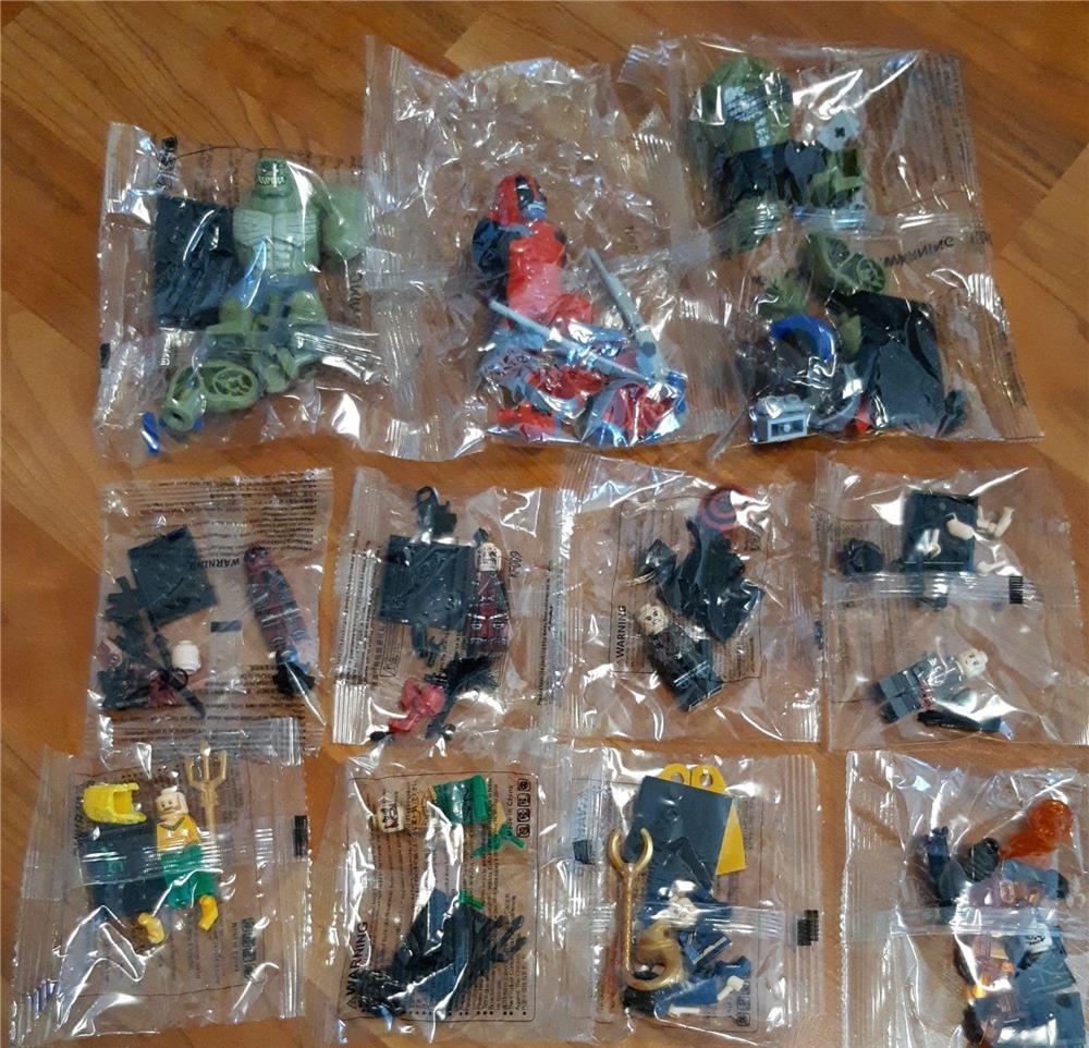 minifigurine tip lego super eroi marvel captain marvel ironman thanos wolverine deadpool pheonix