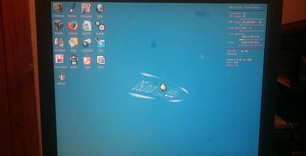 MiniPC IGEL-1/2 mem 1gb ddr2, card cf 2gb linux dsl
