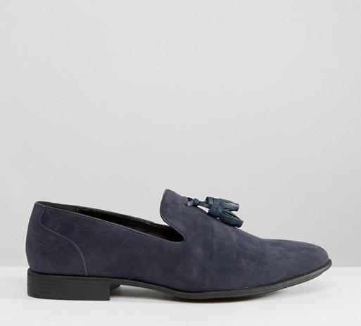 Mocasini cu ciucure ASOS, culoare Bleumarin, masura 43