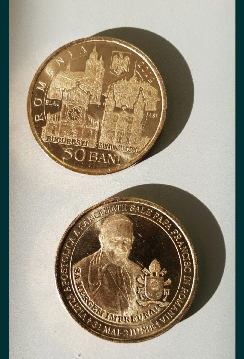 Moneda 50 bani colectie numismatica