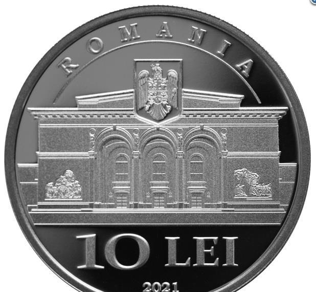Moneda Argint 100 de ani de la înființarea Operei Naționale din Bucuresti